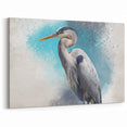 Heron Wall Art - Graceful Heron Canvas Print for Elegant Decor