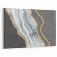 Elegant Grey Marble Abstract Art - Strokes and Lines Canvas Print