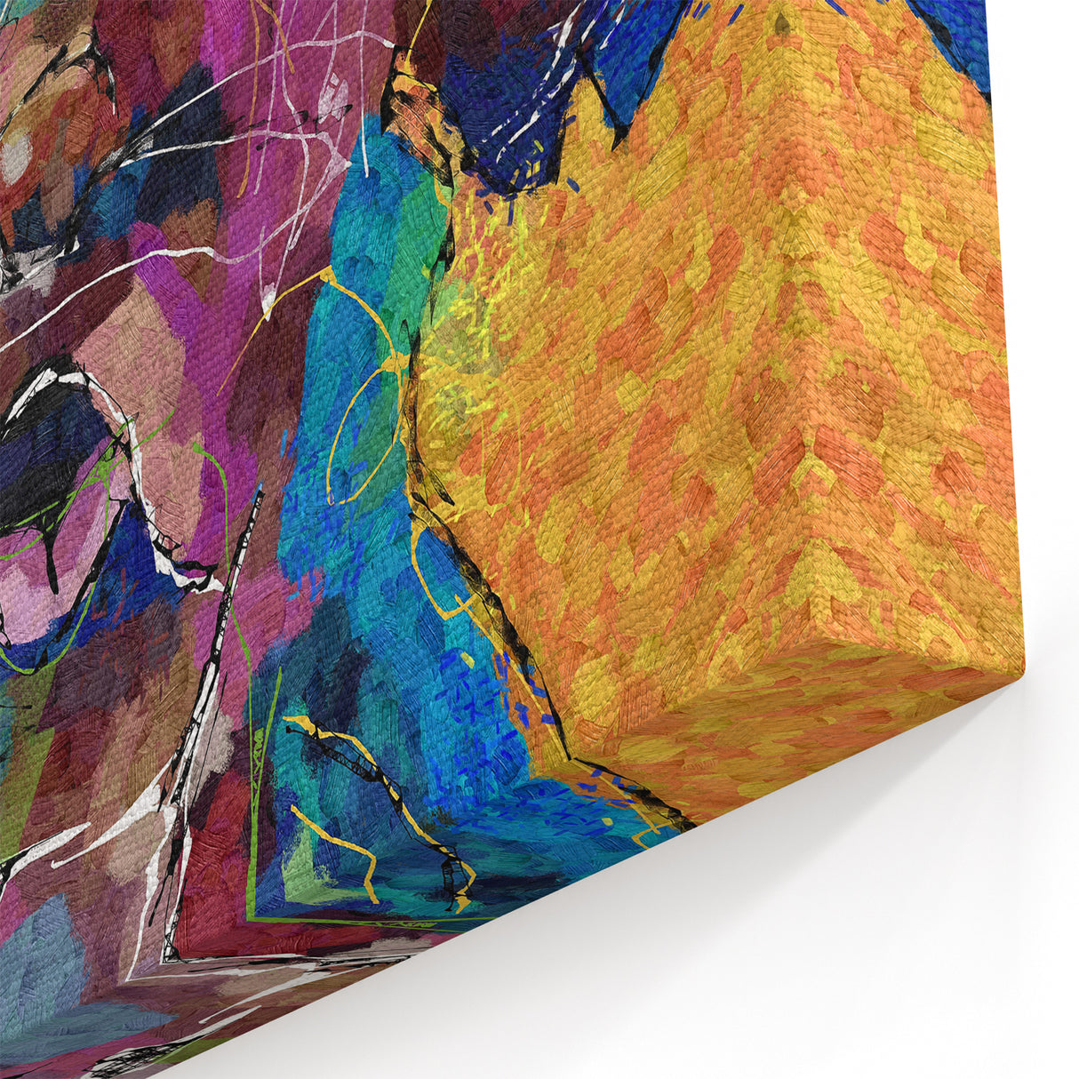Vibrant Animal Figurative Abstract Art - Colorful Modern Wall Decor
