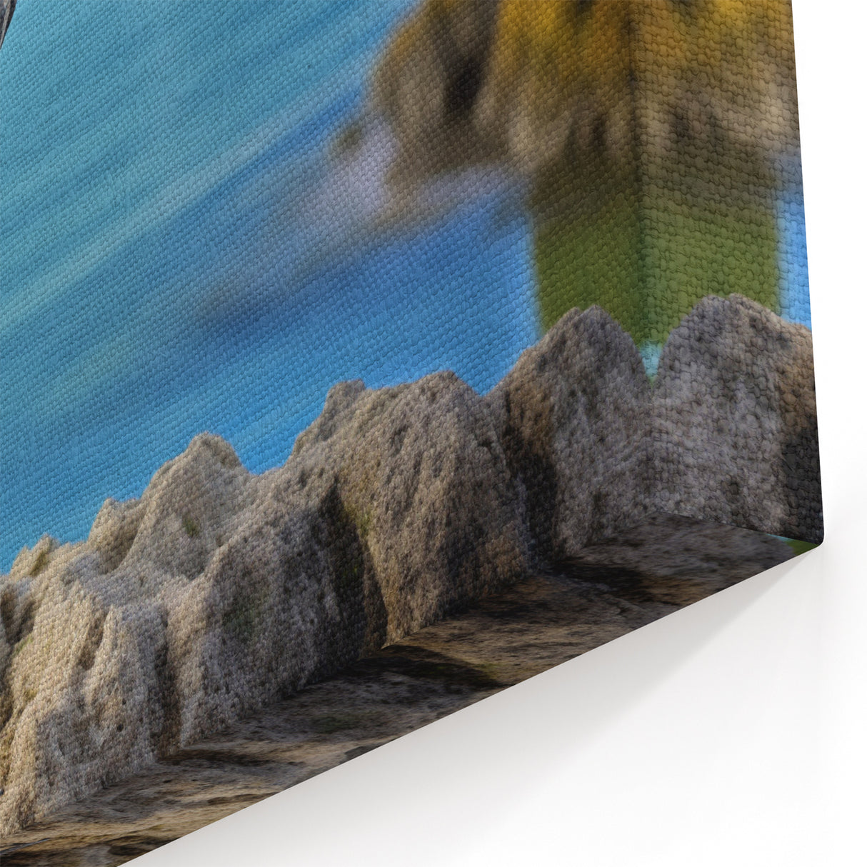 Heron Art Print - Serene Heron on Rocks Canvas for Coastal Decor