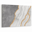 Chic Grey and White Marble Abstract Art - Strokes and Lines Canvas