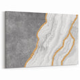 Chic Grey and White Marble Abstract Art - Strokes and Lines Canvas