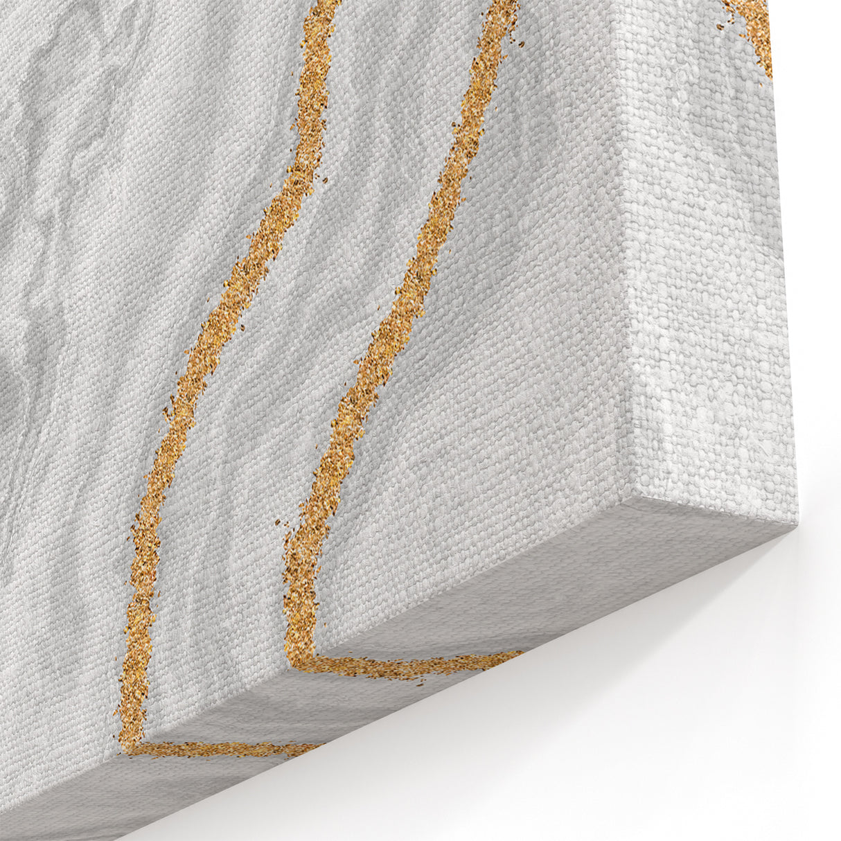 Chic Grey and White Marble Abstract Art - Strokes and Lines Canvas