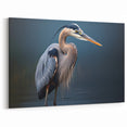 Heron Canvas Art - Elegant Heron at Dusk Wall Decor for Home