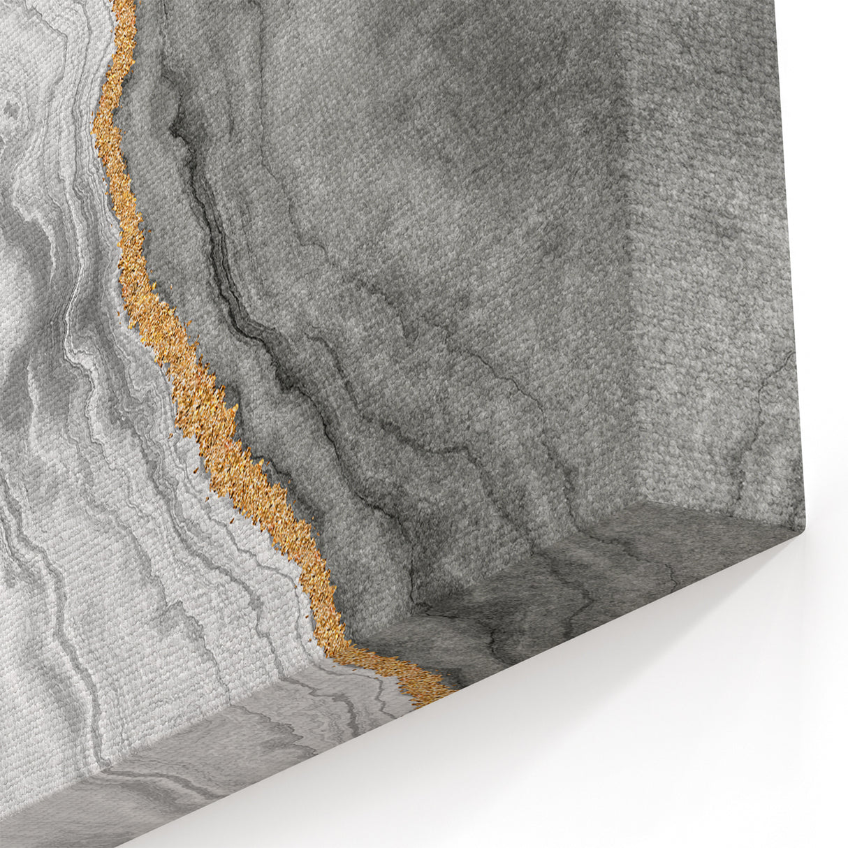 Sophisticated Grey and Teal Marble Abstract Art - Strokes Canvas