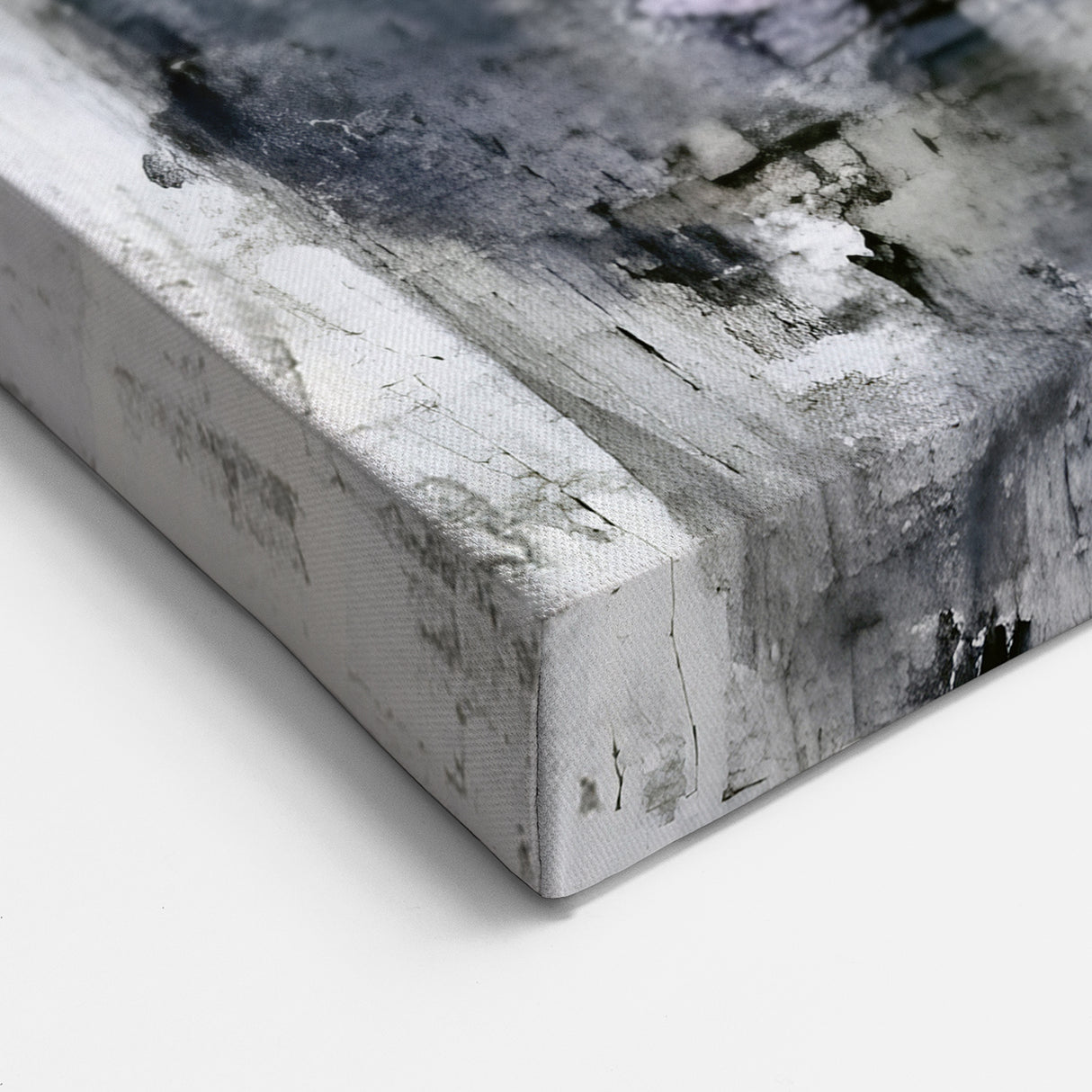 Mysterious Figures Abstract Art - Modern Black and White Wall Decor