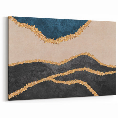 Modern Earth Tones Abstract Art - Strokes and Lines Canvas Print