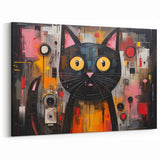 Abstract Cat Wall Art - Vibrant Cat Decor, Canvas & Framed Prints