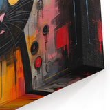Abstract Cat Wall Art - Vibrant Cat Decor, Canvas & Framed Prints