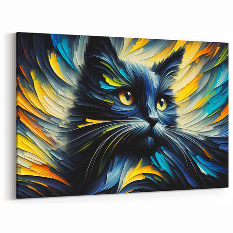 Dynamic Cat Wall Art - Vibrant Cat Decor, Canvas & Framed Prints