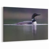 Loon Canvas Art - Majestic Loon on Water Wall Decor for Home