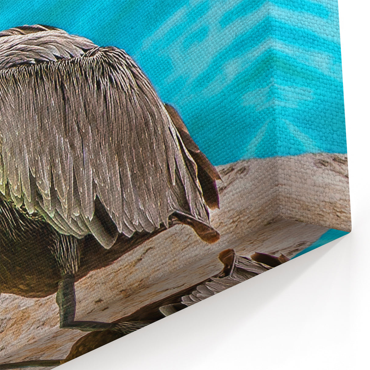 Coastal Pelican Wall Art - Vibrant Pelican Print for Coastal Decor