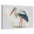 Stork Canvas Art - Majestic Stork Illustration Wall Decor for Home