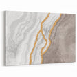 Neutral Elegance Marble Abstract Art - Strokes and Lines Canvas
