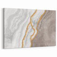 Neutral Elegance Marble Abstract Art - Strokes and Lines Canvas