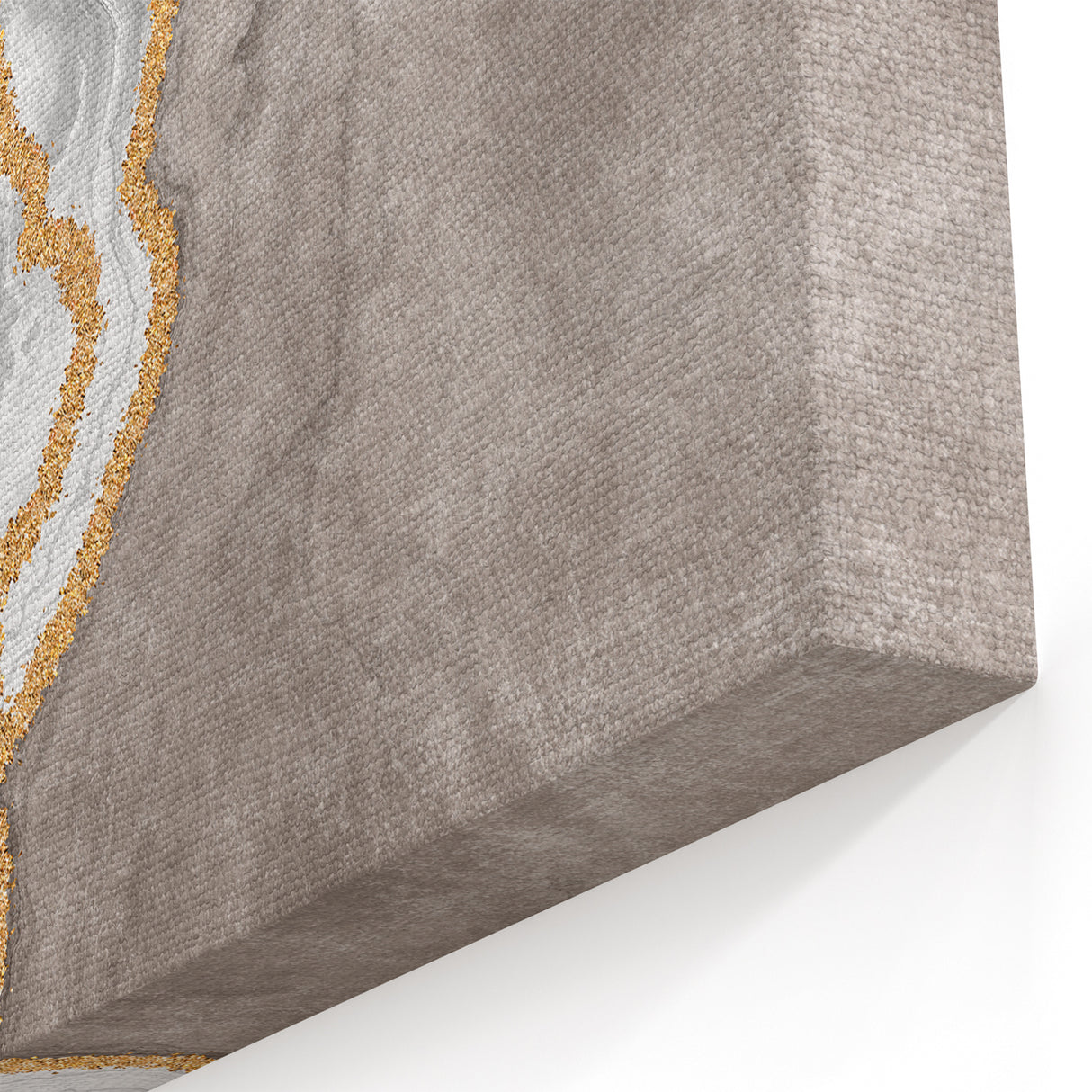Neutral Elegance Marble Abstract Art - Strokes and Lines Canvas
