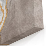 Neutral Elegance Marble Abstract Art - Strokes and Lines Canvas
