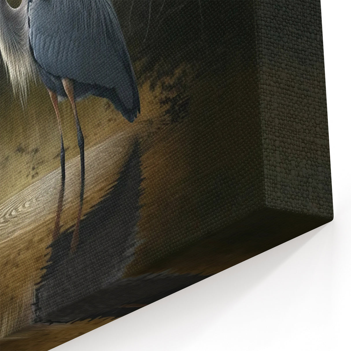 Heron Canvas Art - Majestic Heron in Evening Light Wall Decor