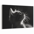 Elegant Cat Wall Art - Black & White Cat Decor, Canvas & Framed Prints