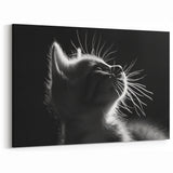 Elegant Cat Wall Art - Black & White Cat Decor, Canvas & Framed Prints