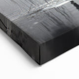 Egret Canvas Art - Serene Egret in Misty Morning Wall Decor