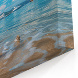 Egret Canvas Art - Serene Egret by the Shoreline Coastal Decor