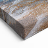 Egret Canvas Art - Serene Egret by the Shoreline Coastal Decor