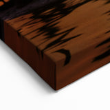 Heron Sunset Wall Art - Majestic Heron in Fiery Sunset Silhouette