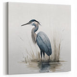 Elegant Heron Wall Art - Majestic Heron Canvas Print for Nature Lovers