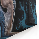 Dramatic Heron Wall Art - Striking Heron Canvas Print for Bold Decor