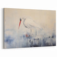 Minimalist Heron Wall Art - Tranquil Heron Canvas Print for Modern Decor