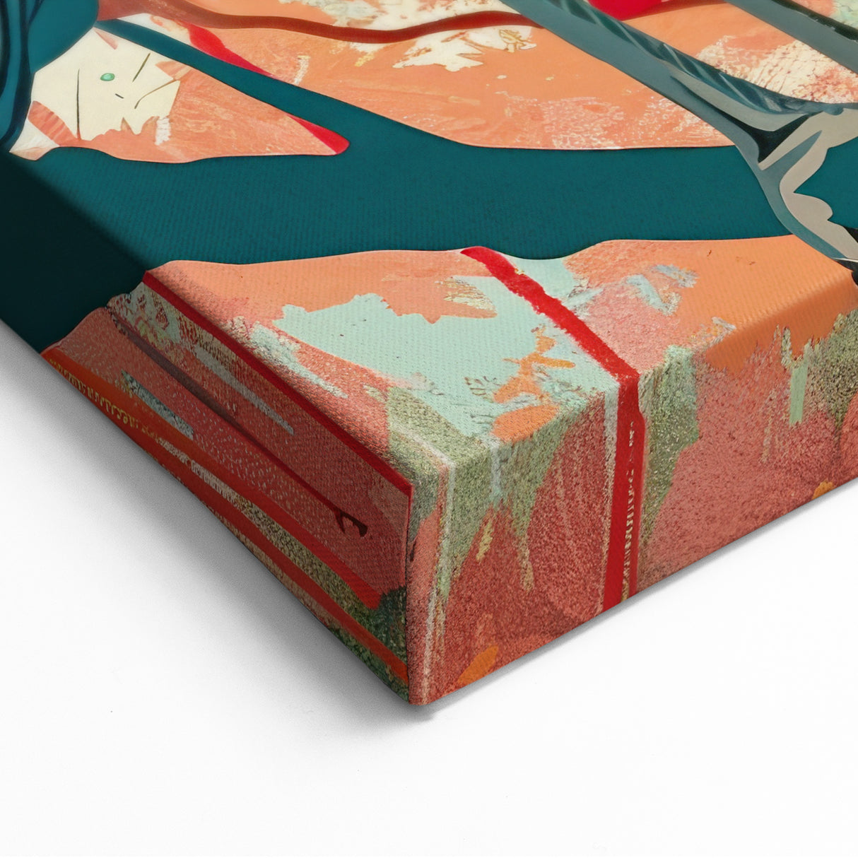 Colorful Heron Wall Art - Artistic Heron Canvas Print for Creative Spaces