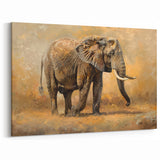 Elegant Elephant Wall Art - Earthy Toned Wildlife Canvas & Prints