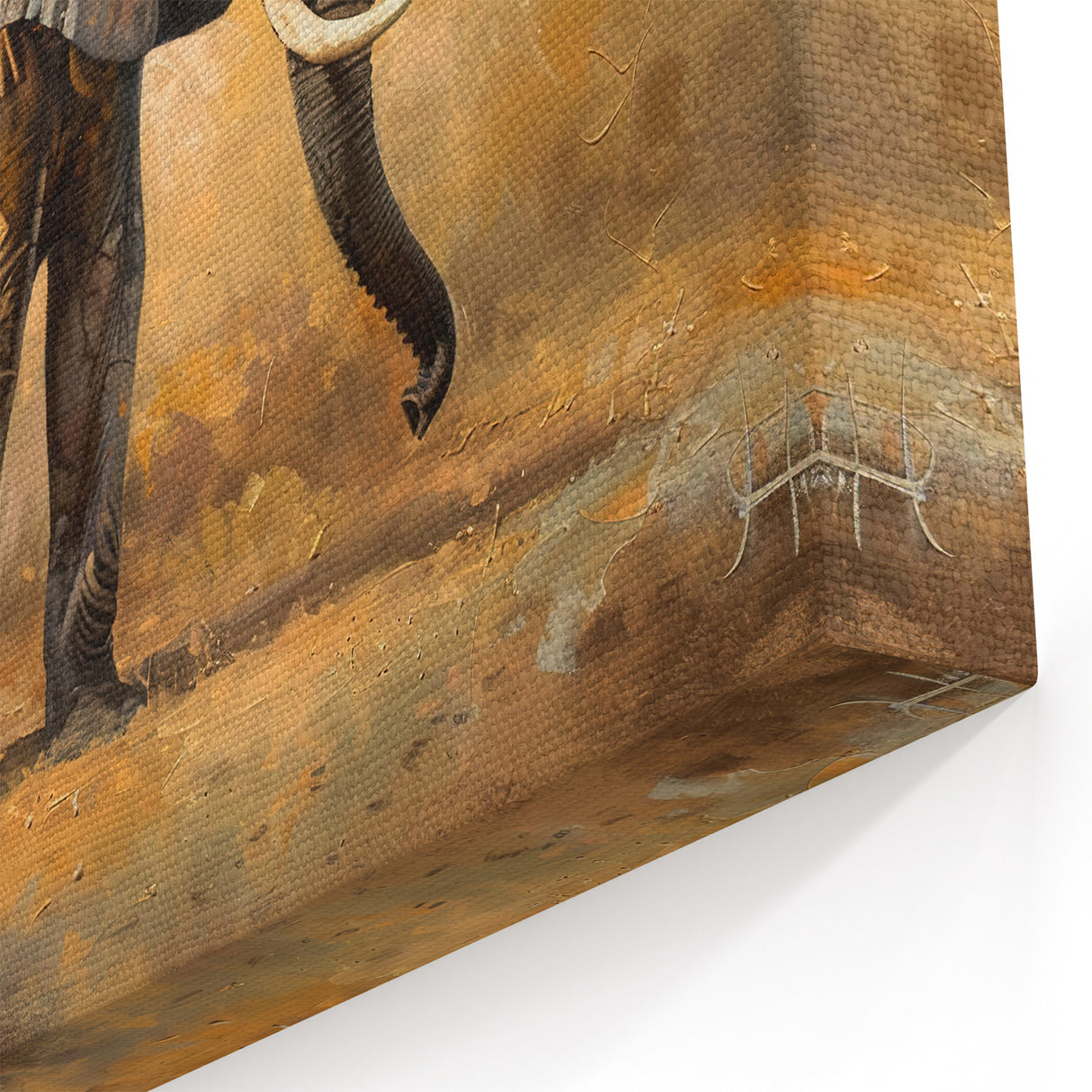 Elegant Elephant Wall Art - Earthy Toned Wildlife Canvas & Prints