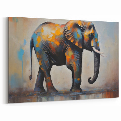 Abstract Colorful Elephant Art - Vibrant Wildlife Canvas & Prints