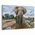 Elephant Family Wall Art - Majestic Wildlife Canvas & Framed Prints