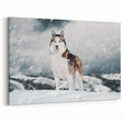 Majestic Husky in Snow Wall Decor - Dog Canvas Art & Gifts
