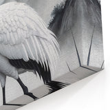 Majestic Crane Wall Art - Serene Crane Canvas Print for Tranquil Decor