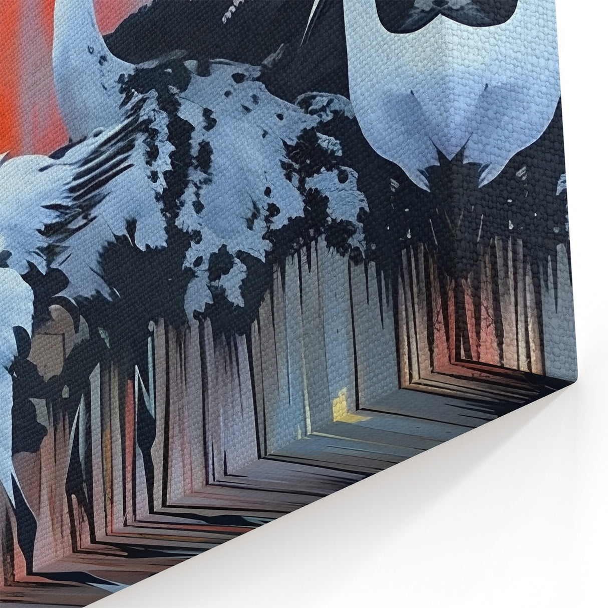 Dramatic Bird Wall Art - Vibrant Sunset Canvas Print for Bold Decor