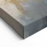 Serene Abstract Line Art | Blue and Gold Strokes Canvas