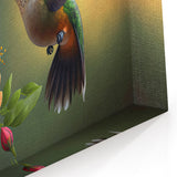 Graceful Hummingbird Wall Art - Hummingbird Decor & Canvas Print