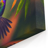 Vivid Hummingbird Wall Art - Colorful Hummingbird Decor & Canvas Print