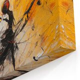 Dynamic Abstract Line Art | Fiery Strokes and Lines Canvas