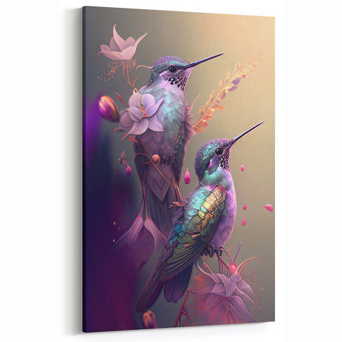 Whimsical Hummingbird Wall Art - Enchanting Hummingbird Decor & Print