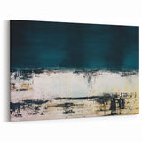 Calm Abstract Line Art | Textured Blue and White Strokes Canvas