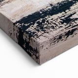 Calm Abstract Line Art | Textured Blue and White Strokes Canvas