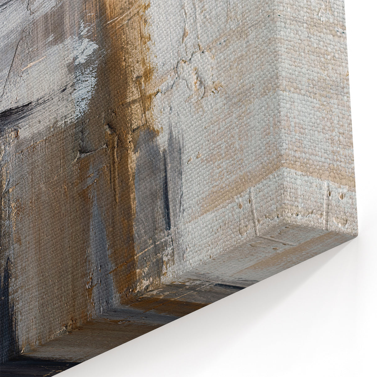 Textured Abstract Line Art | Earthy Tones and Layers Canvas