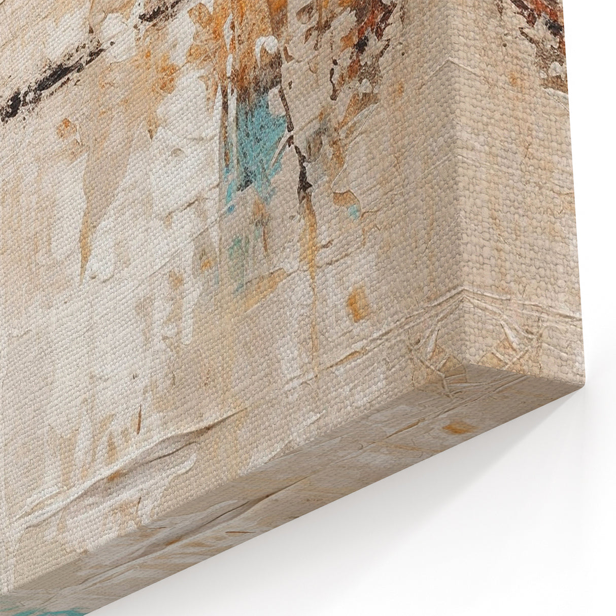 Vibrant Abstract Line Art | Earthy Tones and Textures Canvas