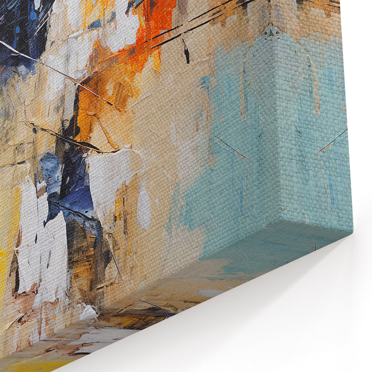 Dynamic Abstract Line Art | Vibrant Multicolor Canvas