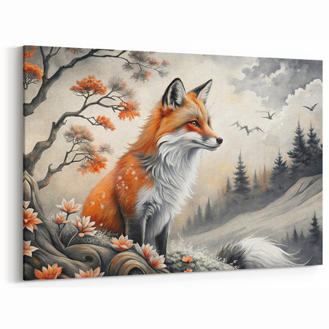 Fox Framed Art - Woodland Wildlife Decor